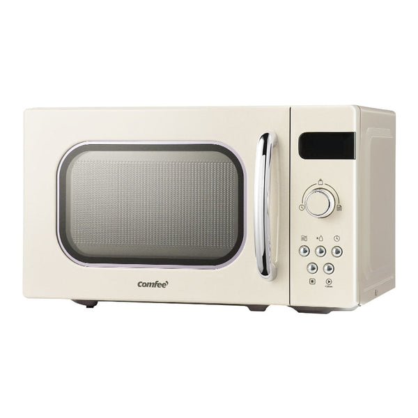 Comfee 20L Microwave Oven 800W Countertop Kitchen 8 Cooking Settings Cream Comfee