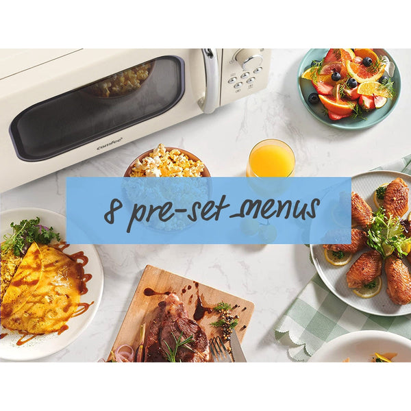 Comfee 20L Microwave Oven 800W Countertop Kitchen 8 Cooking Settings Cream Comfee