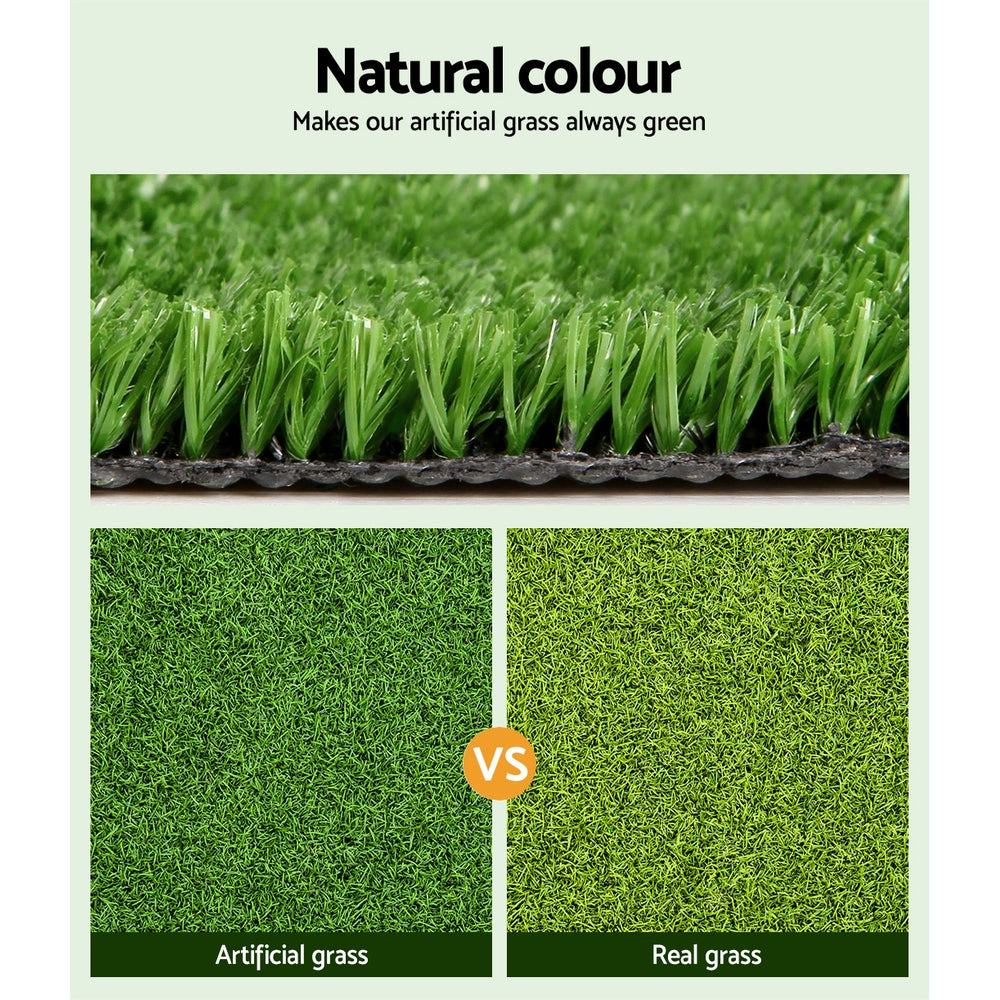 Primeturf Artificial Grass 17mm 1mx20m 20sqm Synthetic Fake Turf Plants Plastic Lawn Olive Does not apply