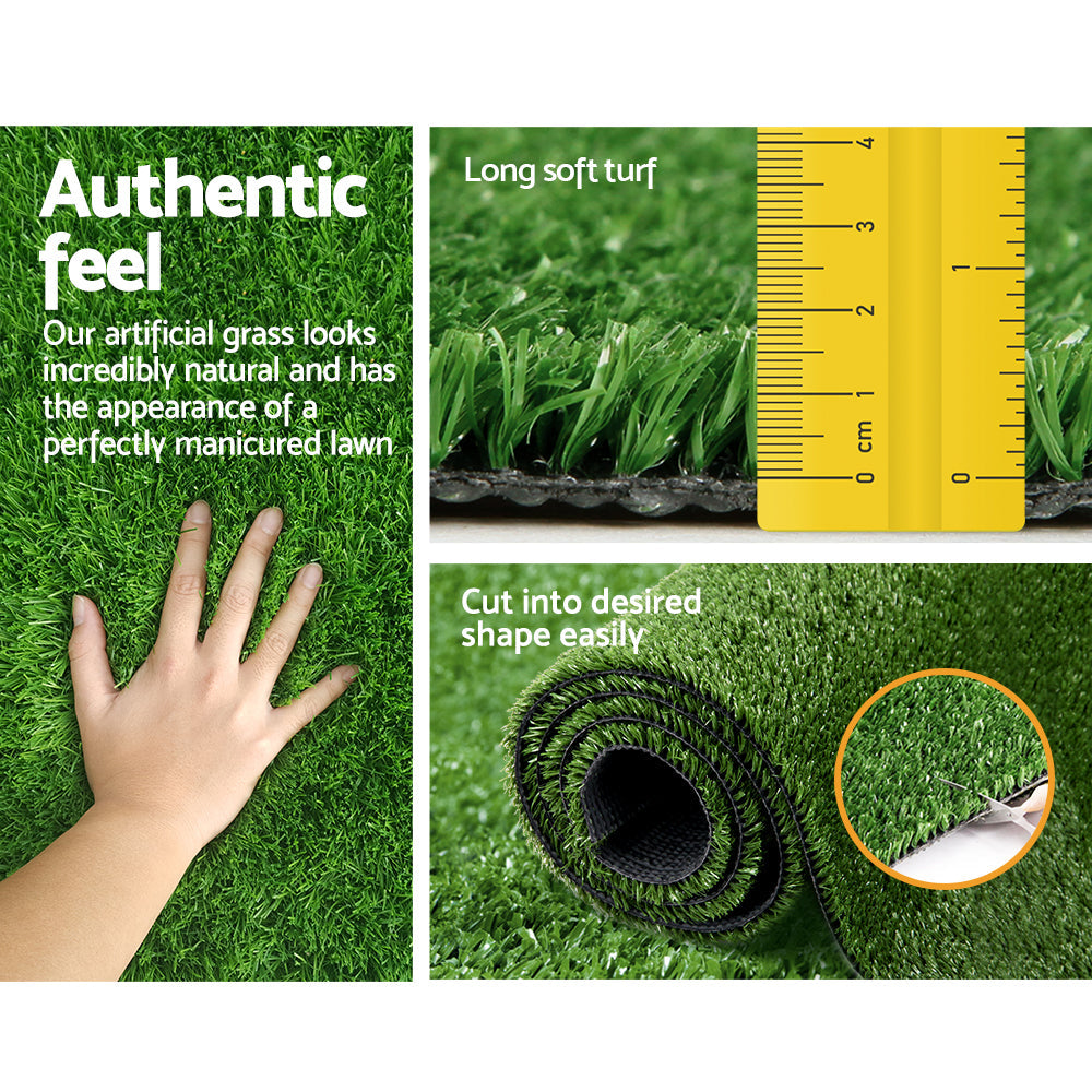 Primeturf Artificial Grass 17mm 1mx20m 20sqm Synthetic Fake Turf Plants Plastic Lawn Olive Does not apply