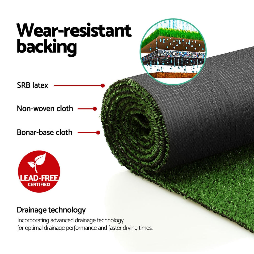 Primeturf 1x20m Artificial Grass Synthetic Fake 20SQM Turf Lawn 17mm Tape Primeturf