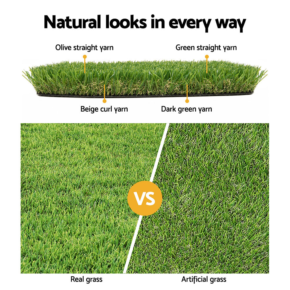 Primeturf Artificial Grass Synthetic 30mm 1mx20m 20sqm Fake Turf Plants Lawn 4-coloured Does not apply
