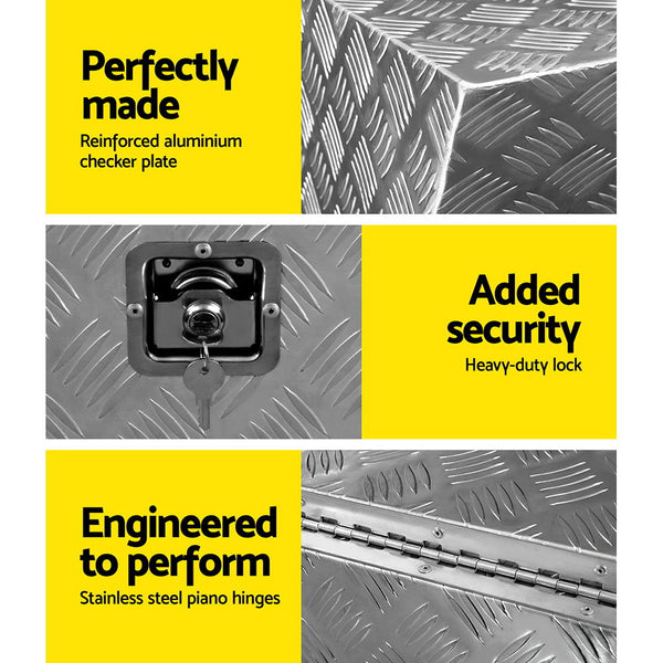 Giantz Pair of Under Tray Undertray Tool Box Aluminium Alloy Underbody Toolbox freeshipping - Awezingly