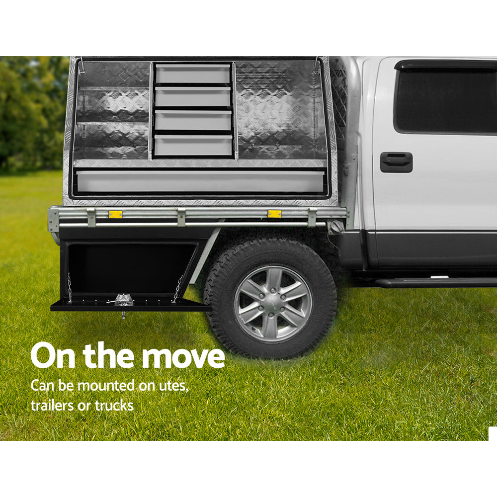 Giantz Ute Tool Box Right UnderTray Toolbox Under Tray Aluminium Underbody freeshipping - Awezingly