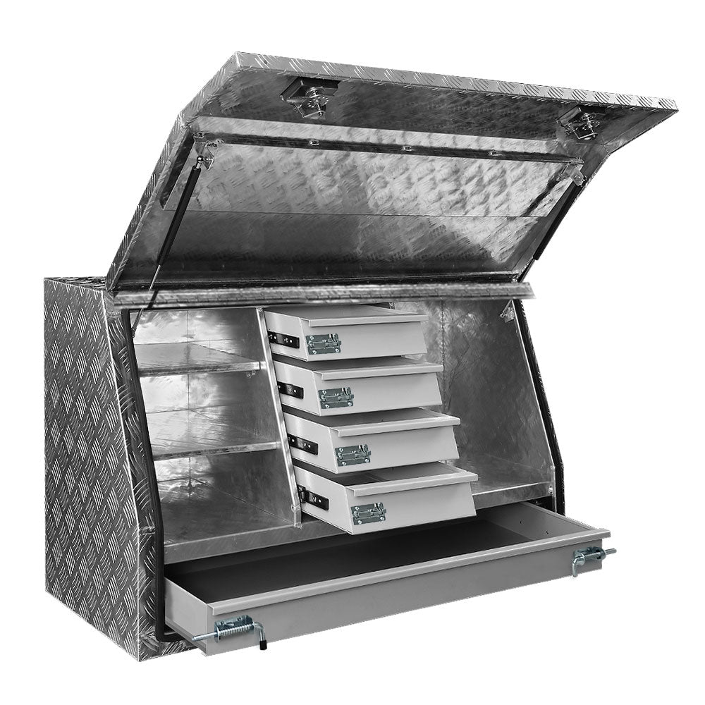Giantz Aluminium Toolbox Generator Tool Box Drawers Truck Canopy Trailer Locks Giantz