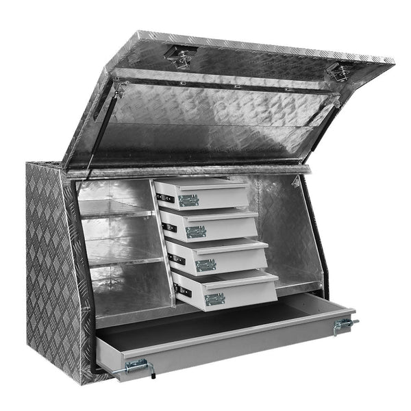 Giantz Aluminium Toolbox Generator Tool Box Drawers Truck Canopy Trailer Locks Giantz