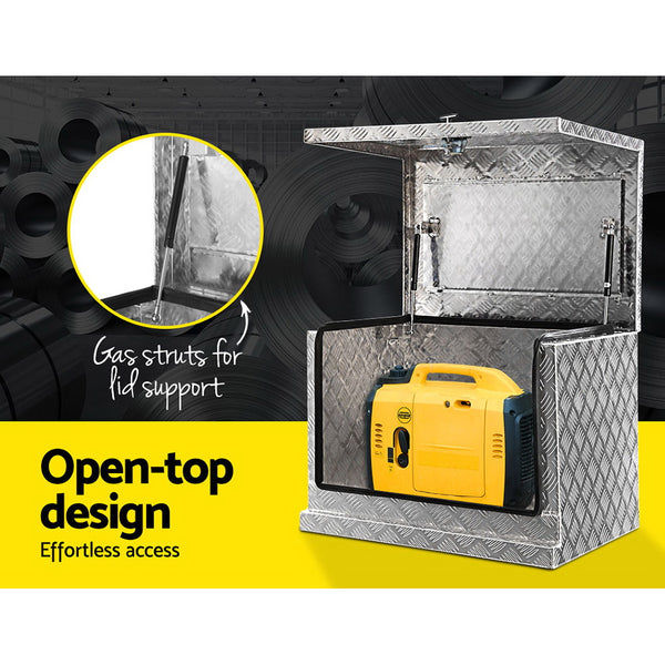 Giantz 75x50x55cm Aluminium Tool box Generator Toolbox Truck Ute Trailer Canopy freeshipping - Awezingly