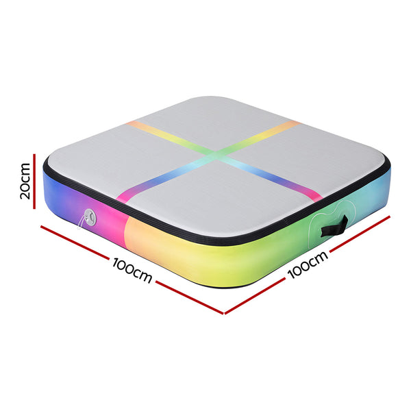 Everfit 1m Air Track Mat Inflatable Gymnastics Tumbling Mat Colourful Everfit