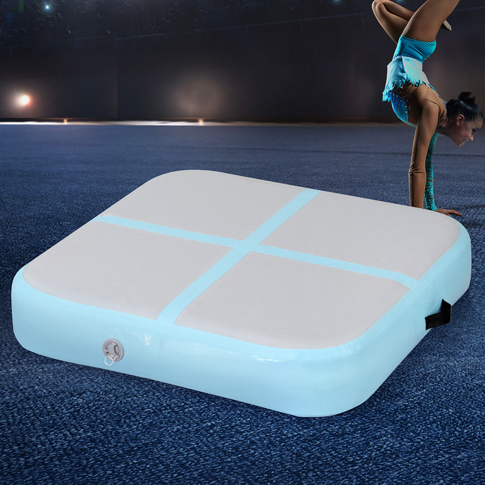 Everfit 1m Air Track Mat Inflatable Gymnastics Tumbling Mat Green Everfit