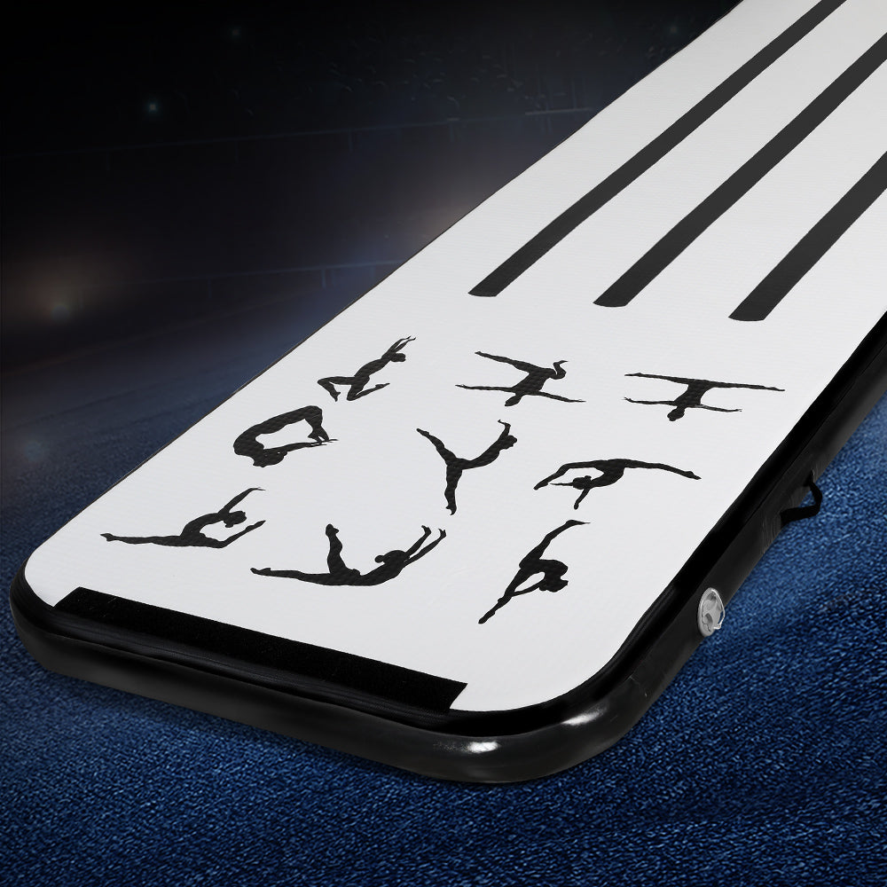 Everfit 3M Air Track Gymnastics Tumbling Mat Exercise Cheerleading Unique Black Everfit