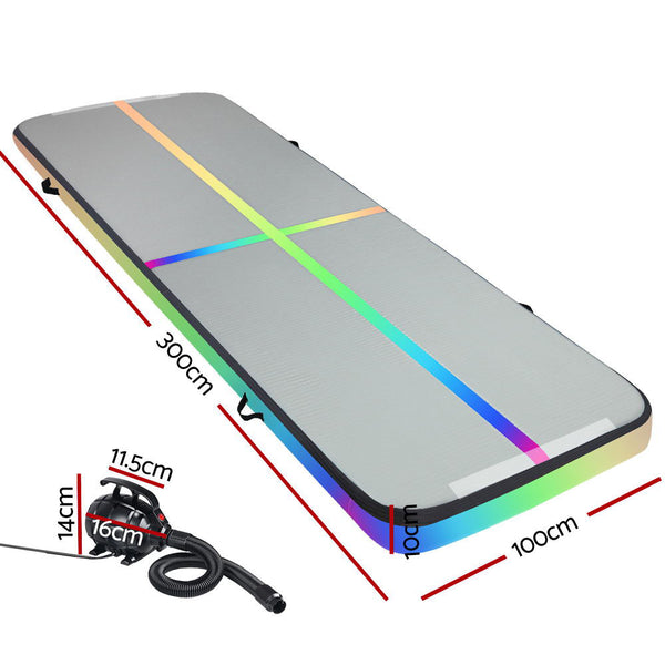 Everfit 3M Air Track Gymnastics Tumbling Exercise Mat Inflatable Mats + Pump freeshipping - Awezingly