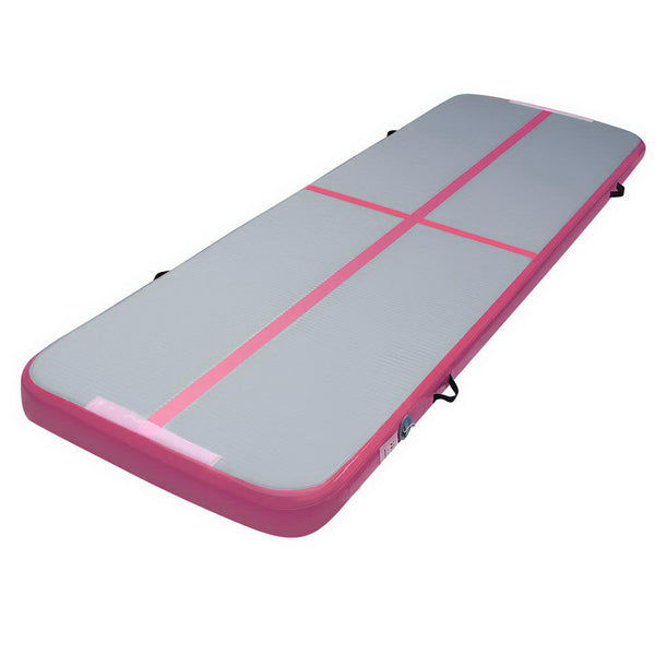 Everfit 3m x 1m Air Track Mat Gymnastic Tumbling Pink and Grey freeshipping - Awezingly