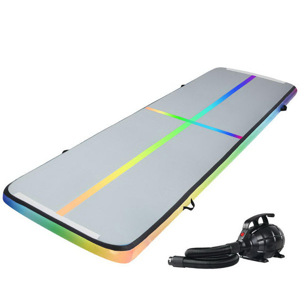 Everfit 4M Air Track Gymnastics Tumbling Exercise Mat Inflatable Mats + Pump freeshipping - Awezingly