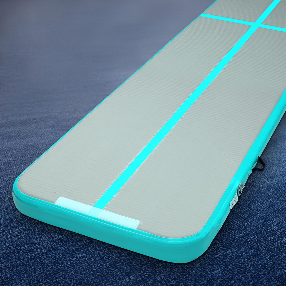Everfit GoFun 4X1M Inflatable Air Track Mat Tumbling Floor Home Gymnastics Green freeshipping - Awezingly