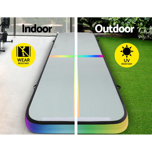 Everfit 4X1X0.2M Air Track Inflatable Tumbling Mat Gymnastics Yoga Mat freeshipping - Awezingly