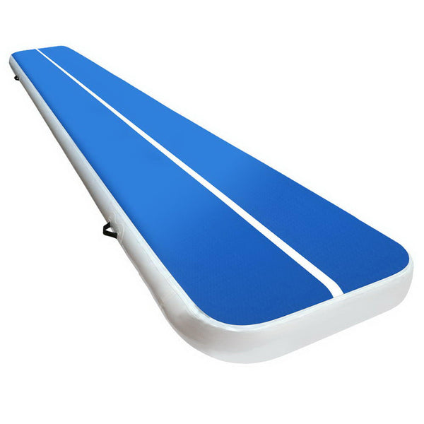 5m x 1m Inflatable Air Track Mat 20cm Thick Gymnastic Tumbling Blue And White freeshipping - Awezingly