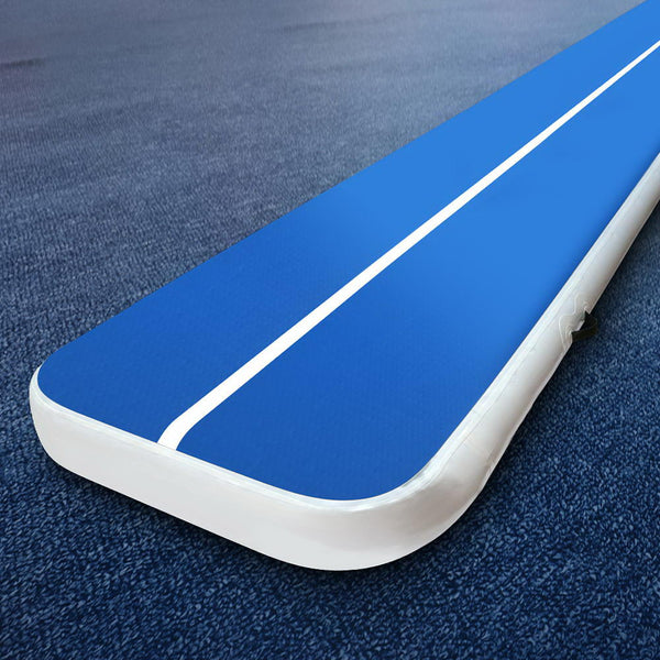 5m x 1m Inflatable Air Track Mat 20cm Thick Gymnastic Tumbling Blue And White freeshipping - Awezingly