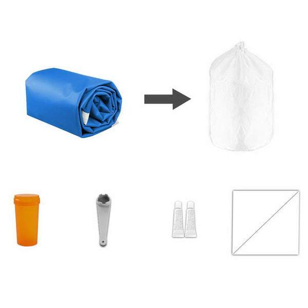 Everfit 6X1M Inflatable Air Track Mat 20CM Thick with Pump Tumbling Gymnastics Blue freeshipping - Awezingly