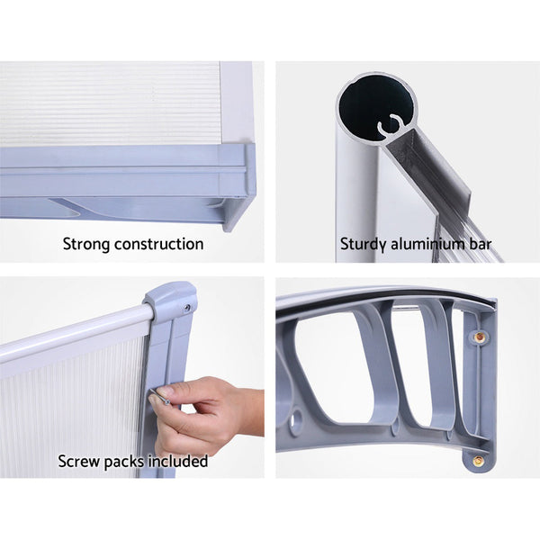 Instahut Window Door Awning Door Canopy Outdoor Patio Sun Shield 1.5mx4m DIY Instahut