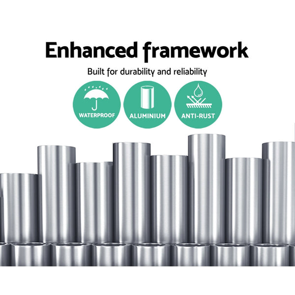 Instahut Folding Arm Awning Outdoor Awning Retractable Sunshade 2.5Mx2M Grey Instahut