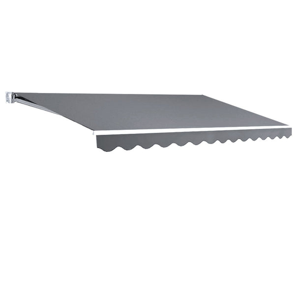 Instahut Folding Arm Awning Outdoor Awning Patio Retractable 4Mx2.5M PearlGrey Instahut