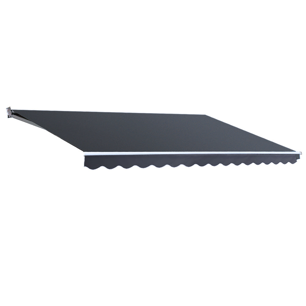 Instahut Folding Arm Awning Outdoor Awning Canopy Retractable 5Mx3M Grey Instahut
