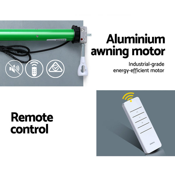 Instahut 230V Replacement Motor w/ remote 40NM Folding Arm Awning Outdoor Blind Does not apply