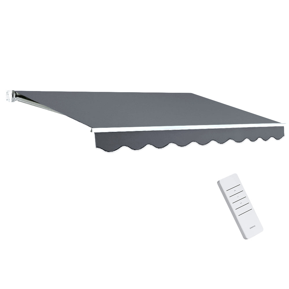 Instahut Folding Arm Awning Motorised Retractable Outdoor Sunshade3X2.5M Instahut