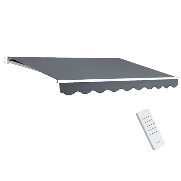 Instahut Folding Arm Awning Motorised Retractable Outdoor Sunshade3X2.5M Instahut