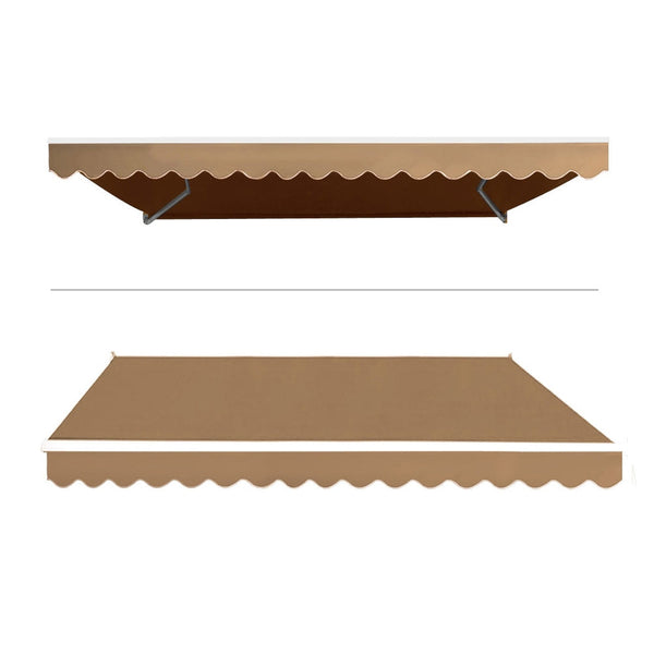Instahut Retractable Folding Arm Awning Motorised Sunshade 4Mx2.5M Beige Does not apply