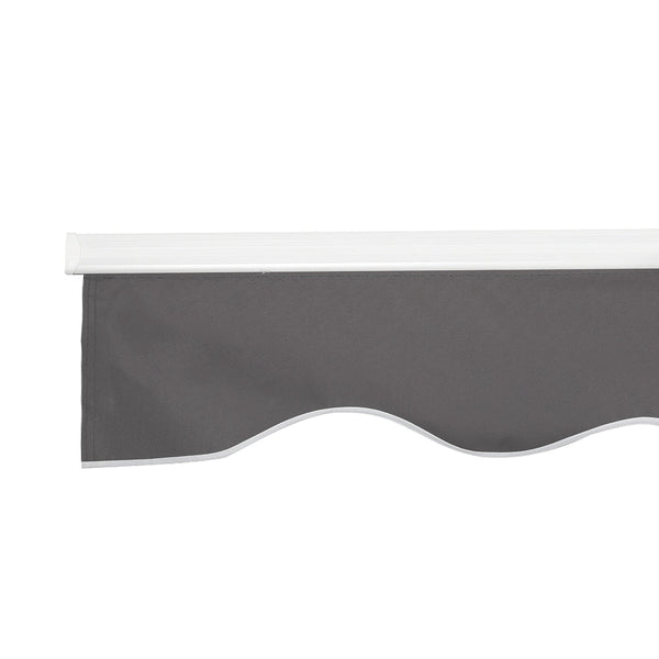Instahut Retractable Folding Arm Awning Motorised Sunshade 4Mx2.5M Grey Does not apply