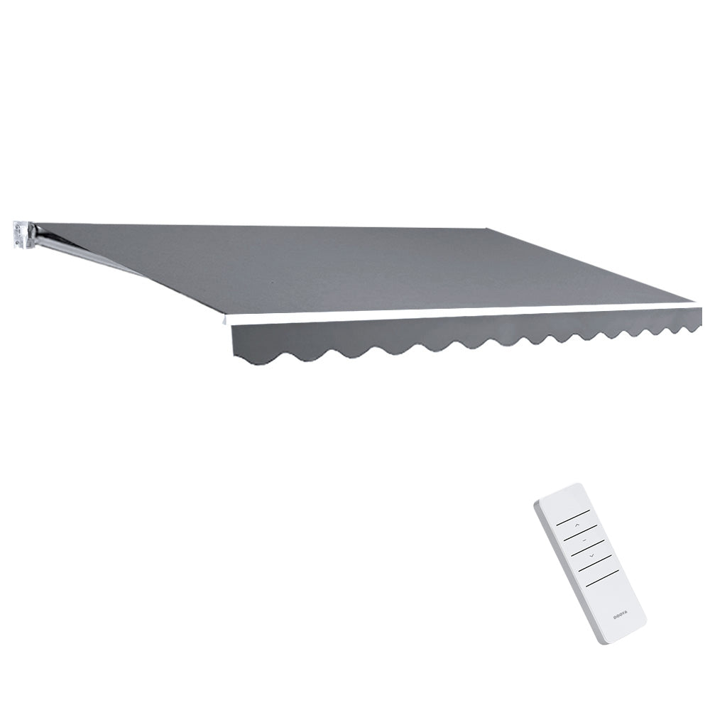 Instahut Folding Arm Awning Motorised Outdoor Pearl Retractable 4X2.5M Instahut