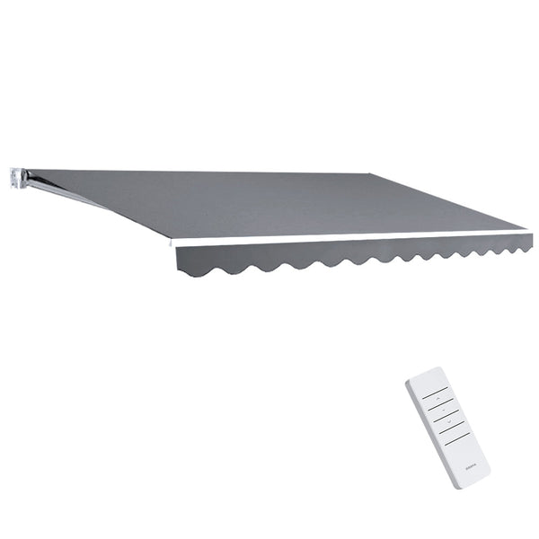 Instahut Folding Arm Awning Motorised Outdoor Pearl Retractable 4X2.5M Instahut