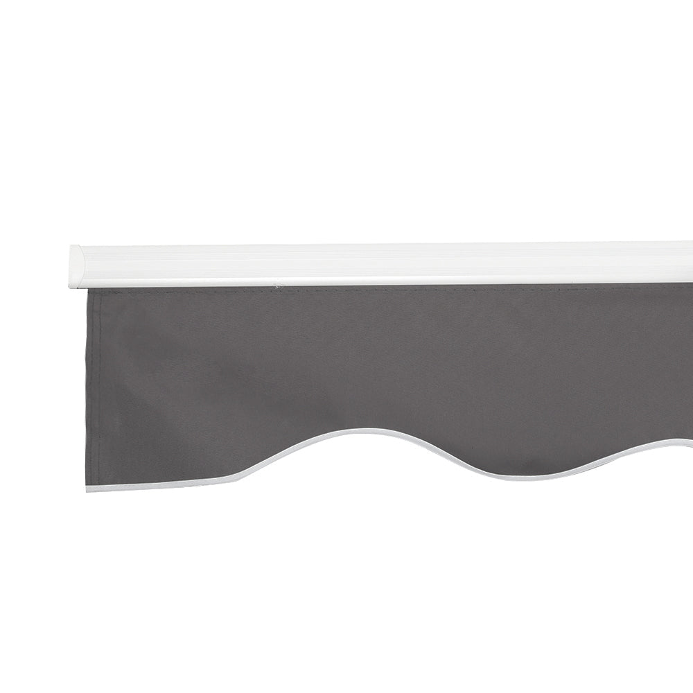 Instahut Retractable Folding Arm Awning Motorised Sunshade 4Mx3M Grey Does not apply