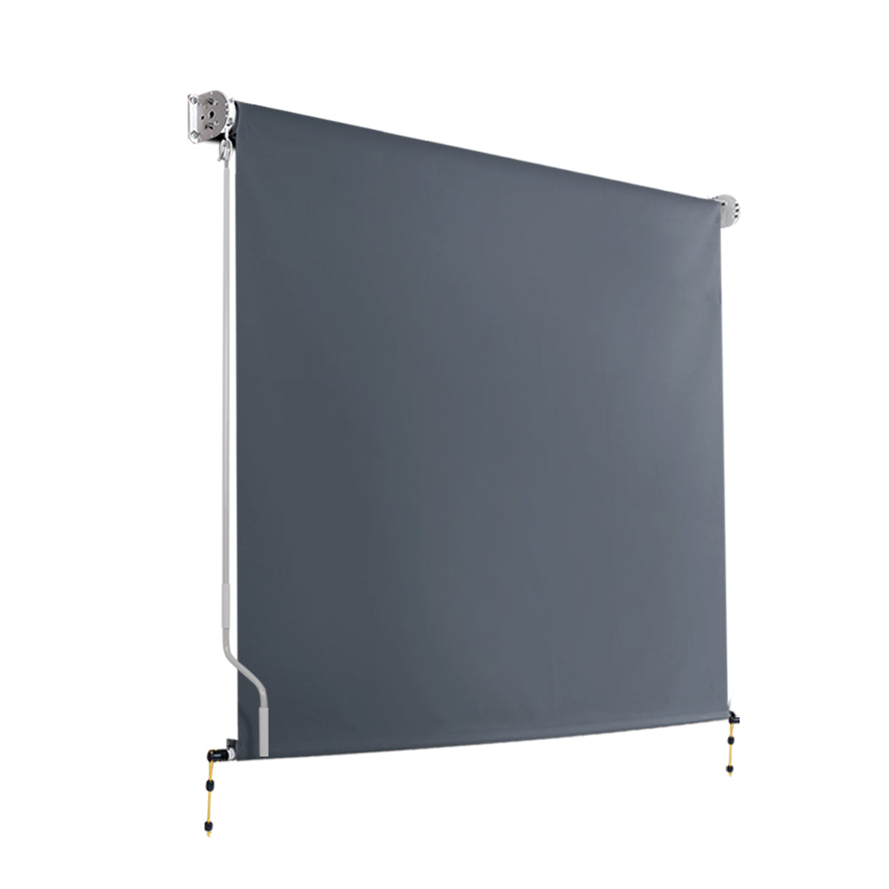 Instahut Outdoor Blind Privacy Screen Roll Down Awning Canopy Window 1.5X2.5M Instahut