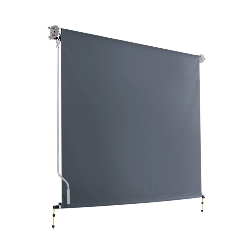 Instahut Outdoor Roller Blinds Roll Down Shade Retractable Window 2.1X2.5M Instahut