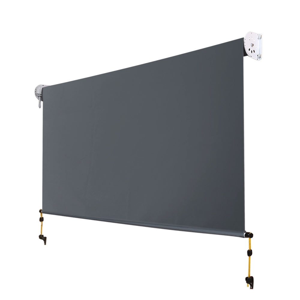 Instahut Outdoor Roller Blinds Roll Down Shade Retractable Window 2.1X2.5M Instahut