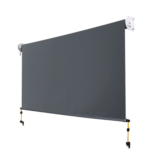 Instahut Outdoor Roller Blinds Roll Down Shade Retractable Window 2.1X2.5M Instahut