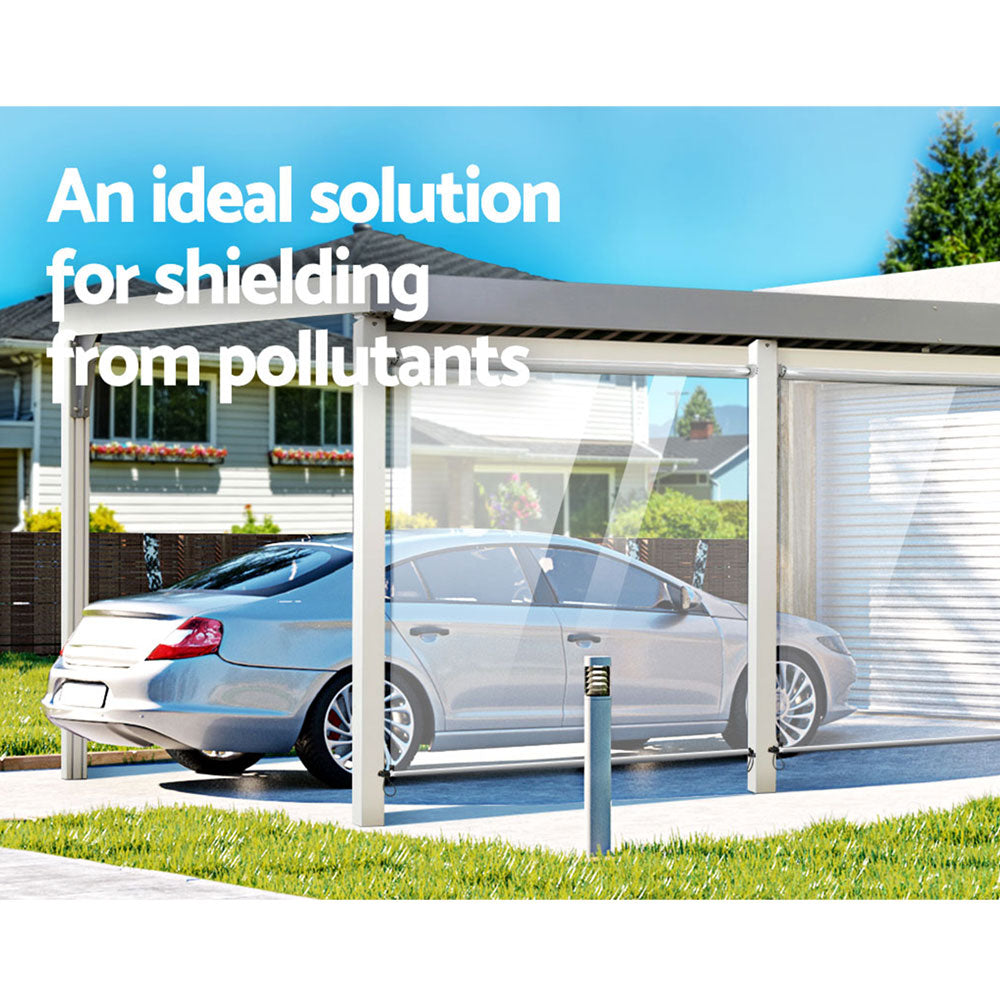 Instahut Outdoor Blind Roll Down Awning Canopy Shade Retractable Window 1.3X2.4M Instahut