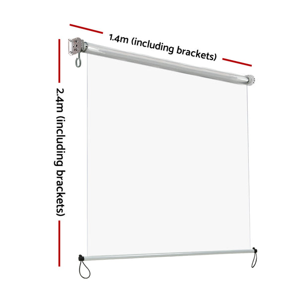 Instahut Outdoor Blind Roll Down Awning Canopy Shade Retractable Window 1.4X2.4M Instahut