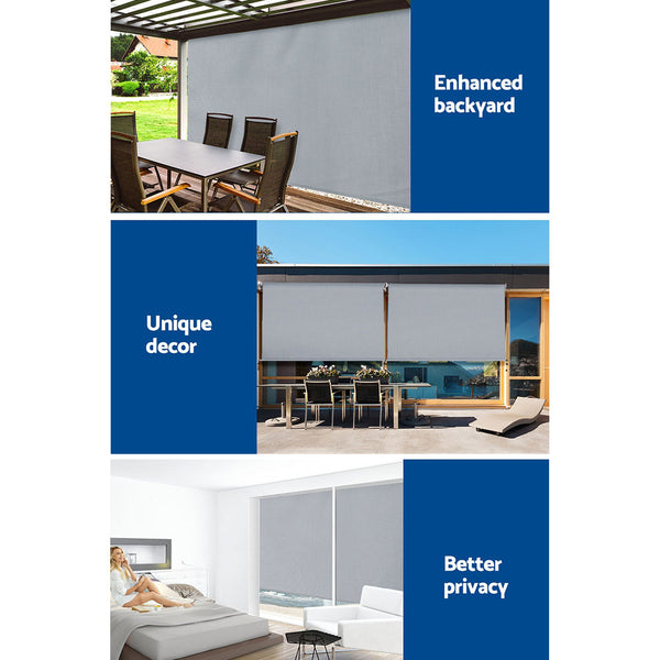 Instahut Outdoor Blind Window Privacy Screen Roll Down Awning Canopy 3.0X2.5M Instahut