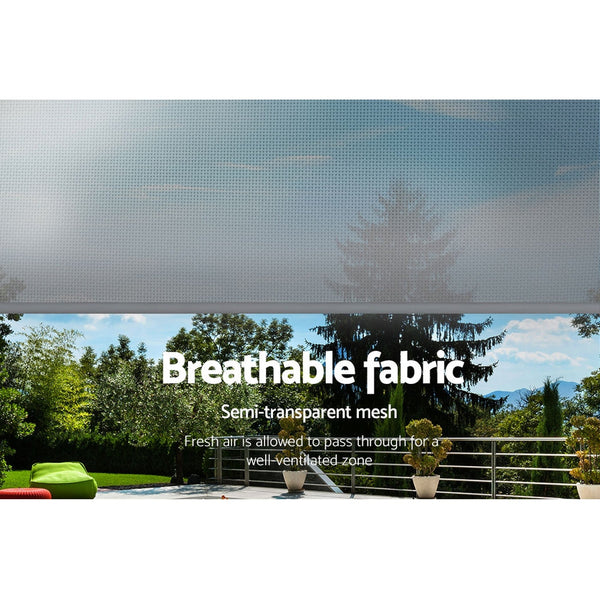 Instahut Outdoor Blind Window Privacy Screen Roll Down Awning Canopy 3.0X2.5M Instahut