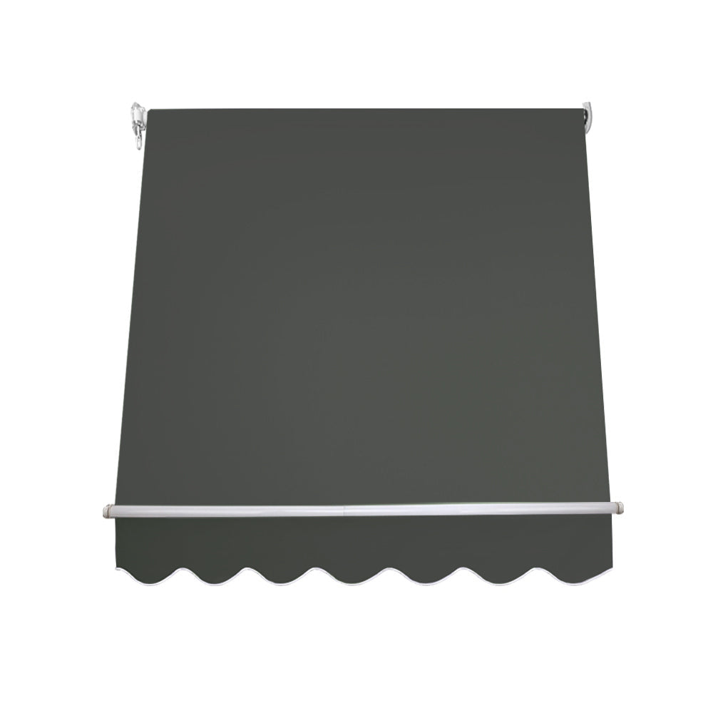 Instahut Window Fixed Pivot Arm Awning Outdoor Blinds Retractable Canopy1.5X2.1M Instahut