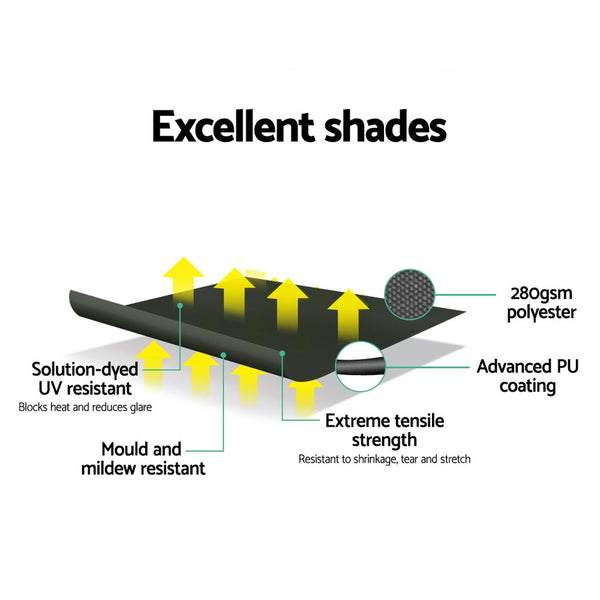 Instahut Window Fixed Pivot Arm Awning Outdoor Blinds Retractable Canopy1.5X2.1M Instahut