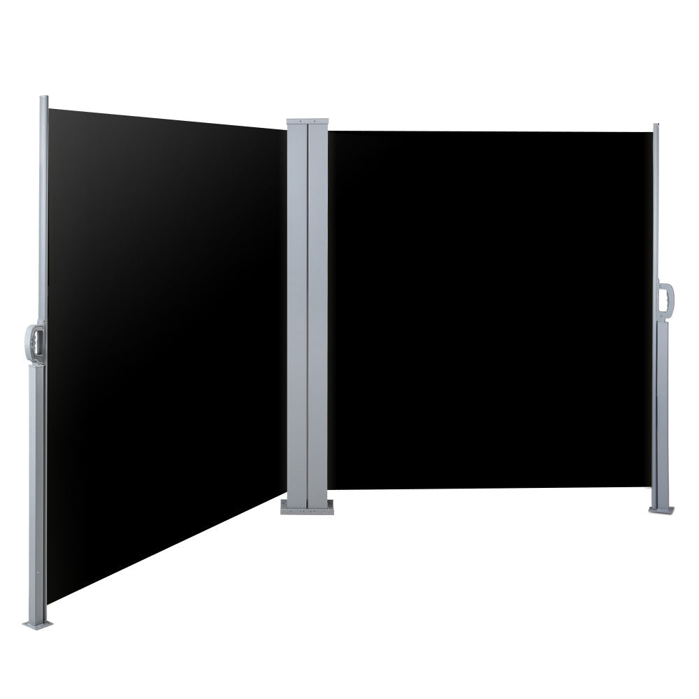 Instahut Side Awning Outdoor Blinds Sun Shade Retractable Screen 2X6M BK Instahut