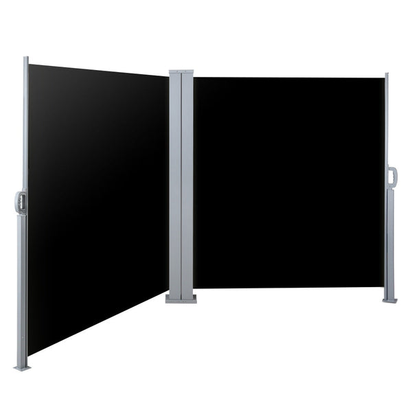Instahut Side Awning Outdoor Blinds Sun Shade Retractable Screen 2X6M BK Instahut
