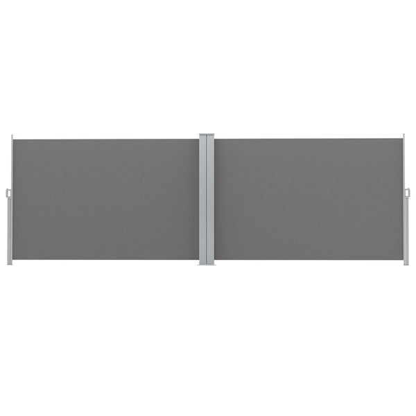 Instahut Side Awning Sun Shade Outdoor Retractable Privacy Screen 2X6M Grey Does not apply