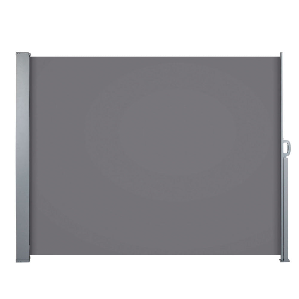 Instahut Side Awning Sun Shade Outdoor Blinds Retractable Screen 1.4X3M GR Instahut