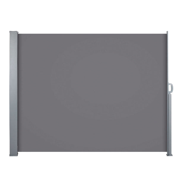 Instahut Side Awning Sun Shade Outdoor Blinds Retractable Screen 1.4X3M GR Instahut