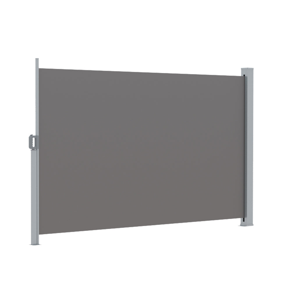 Instahut Side Awning Sun Shade Outdoor Blinds Retractable Screen 1.8X3M Grey Instahut